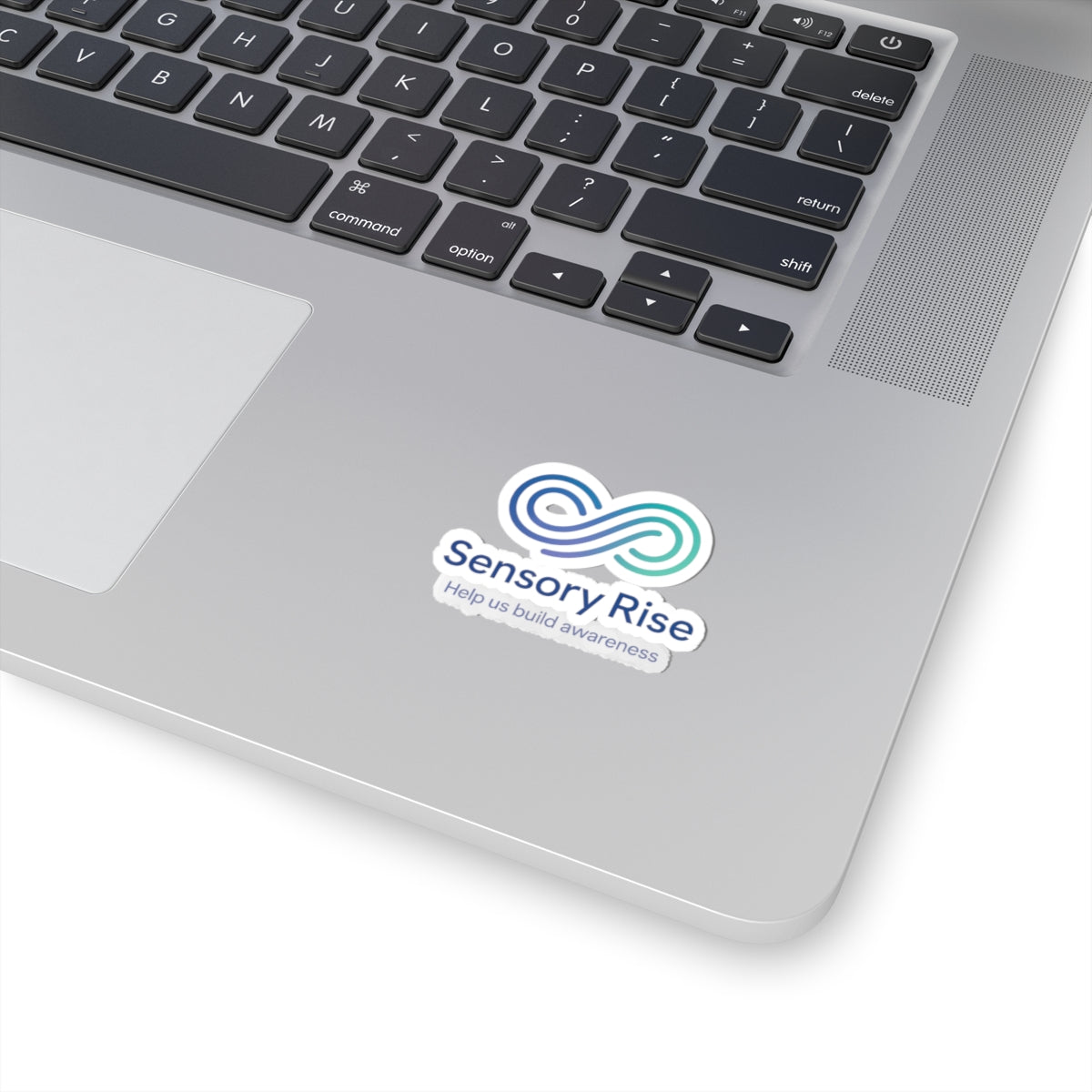 Sensory Rise Awareness Kiss-Cut Logo Sticker – Choose to Understand – Help Us Build Awareness – Blue Teal Minimal Laptop Decal