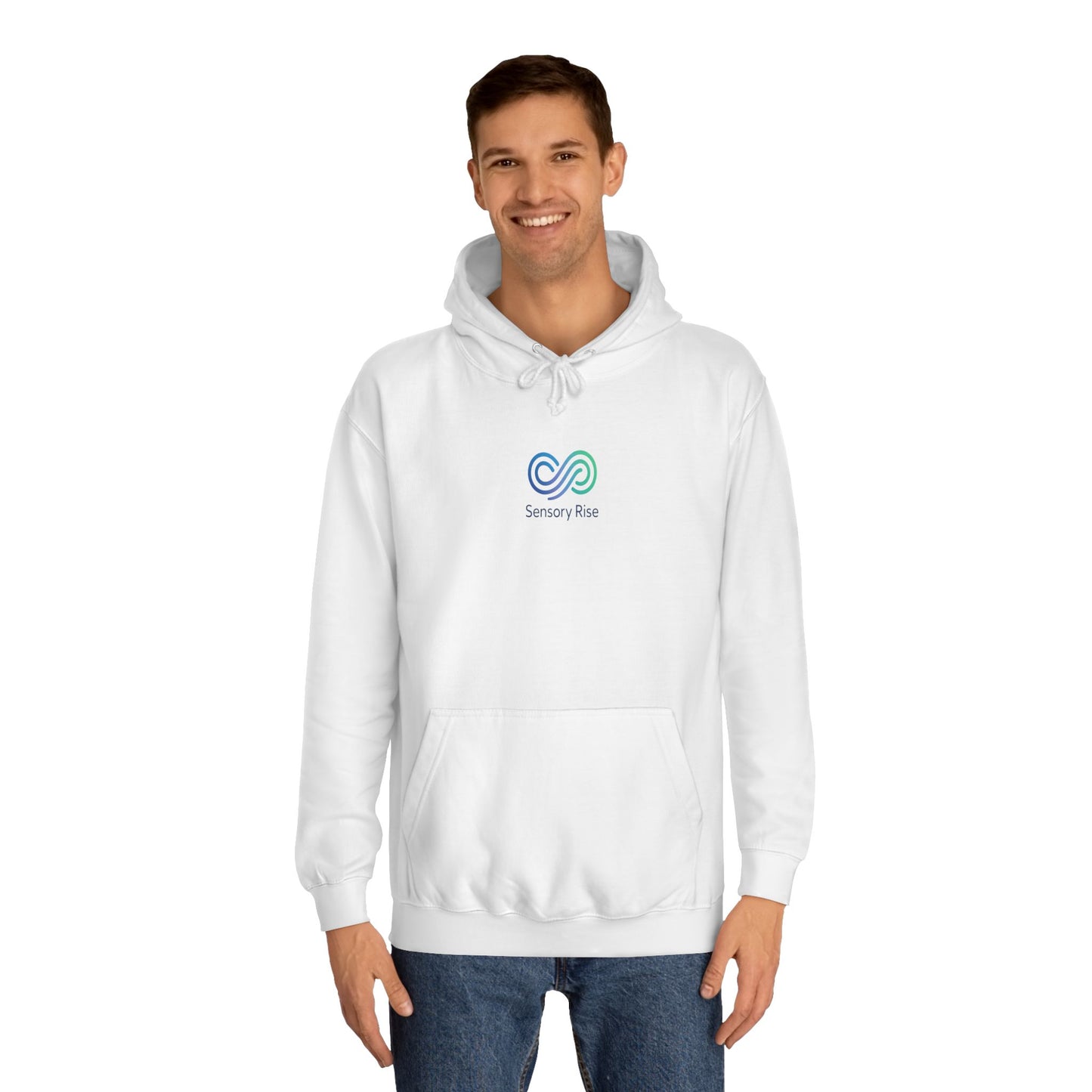 Adult Unisex Hoodie — “Choose to Understand” Wave Graphic | Soft Blue-Teal Awareness Design by Sensory Rise