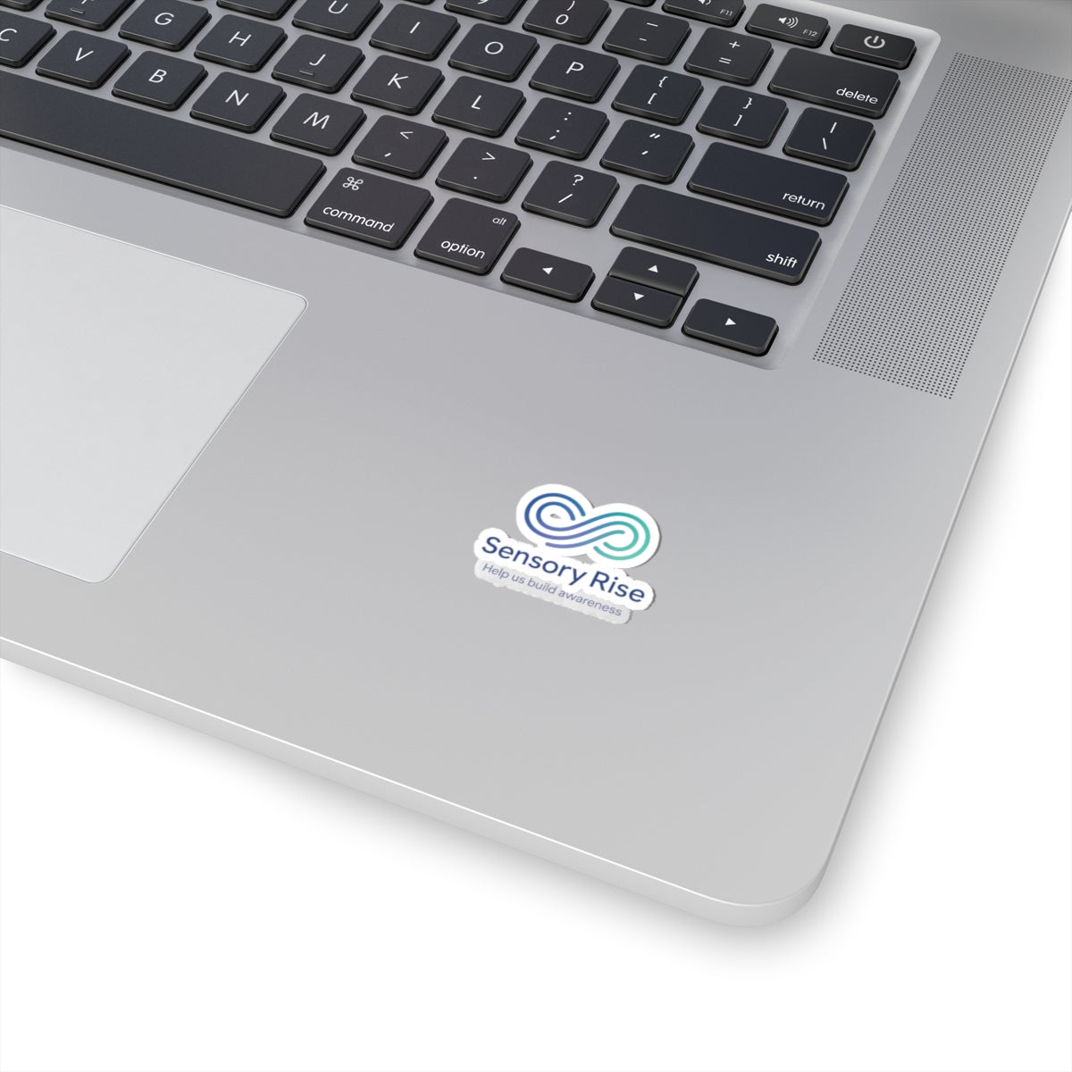 Sensory Rise Awareness Kiss-Cut Logo Sticker – Choose to Understand – Help Us Build Awareness – Blue Teal Minimal Laptop Decal