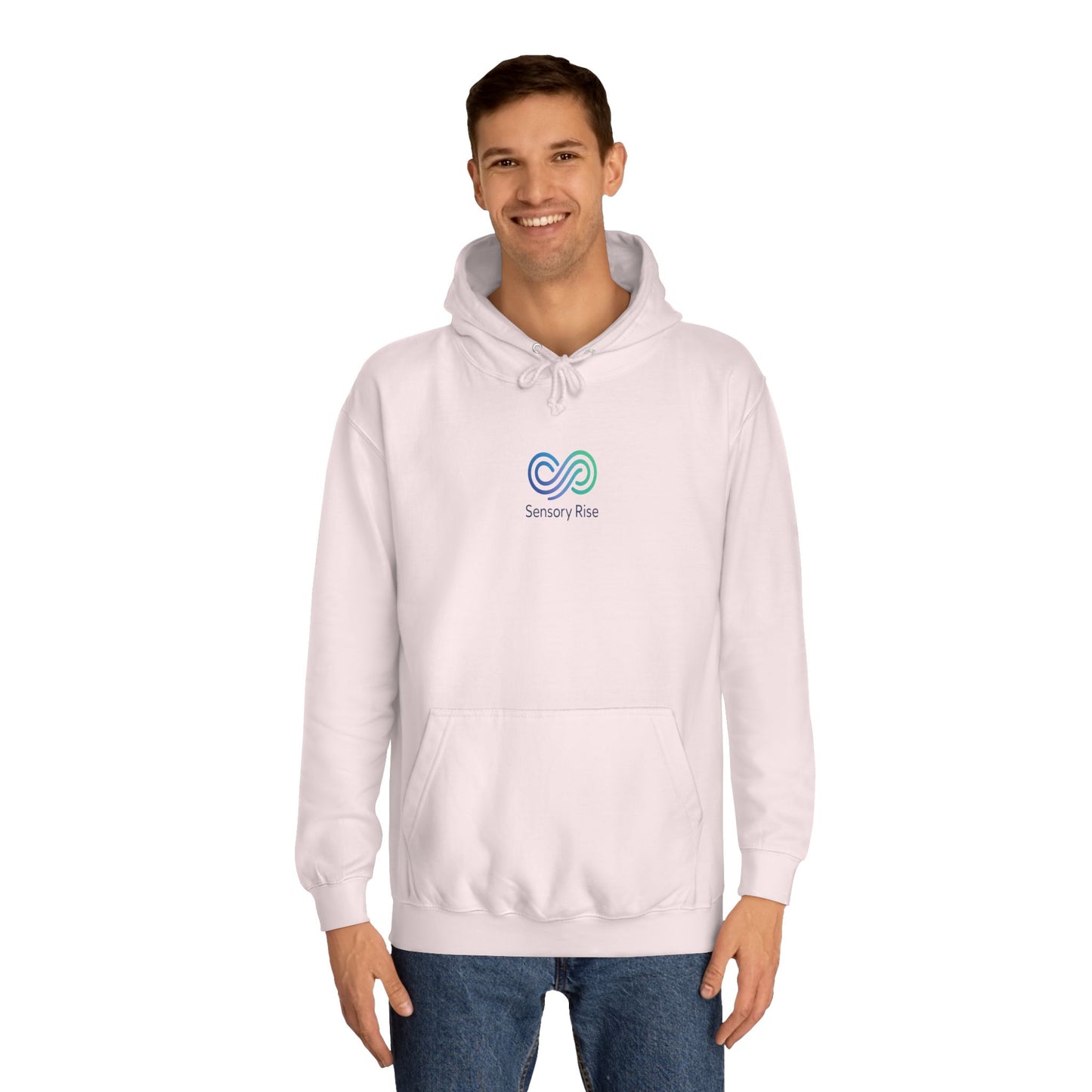 Adult Unisex Hoodie — “Choose to Understand” Wave Graphic | Soft Blue-Teal Awareness Design by Sensory Rise