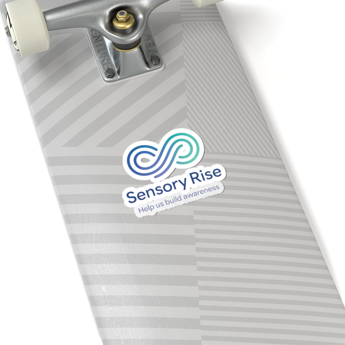 Sensory Rise Awareness Kiss-Cut Logo Sticker – Choose to Understand – Help Us Build Awareness – Blue Teal Minimal Laptop Decal