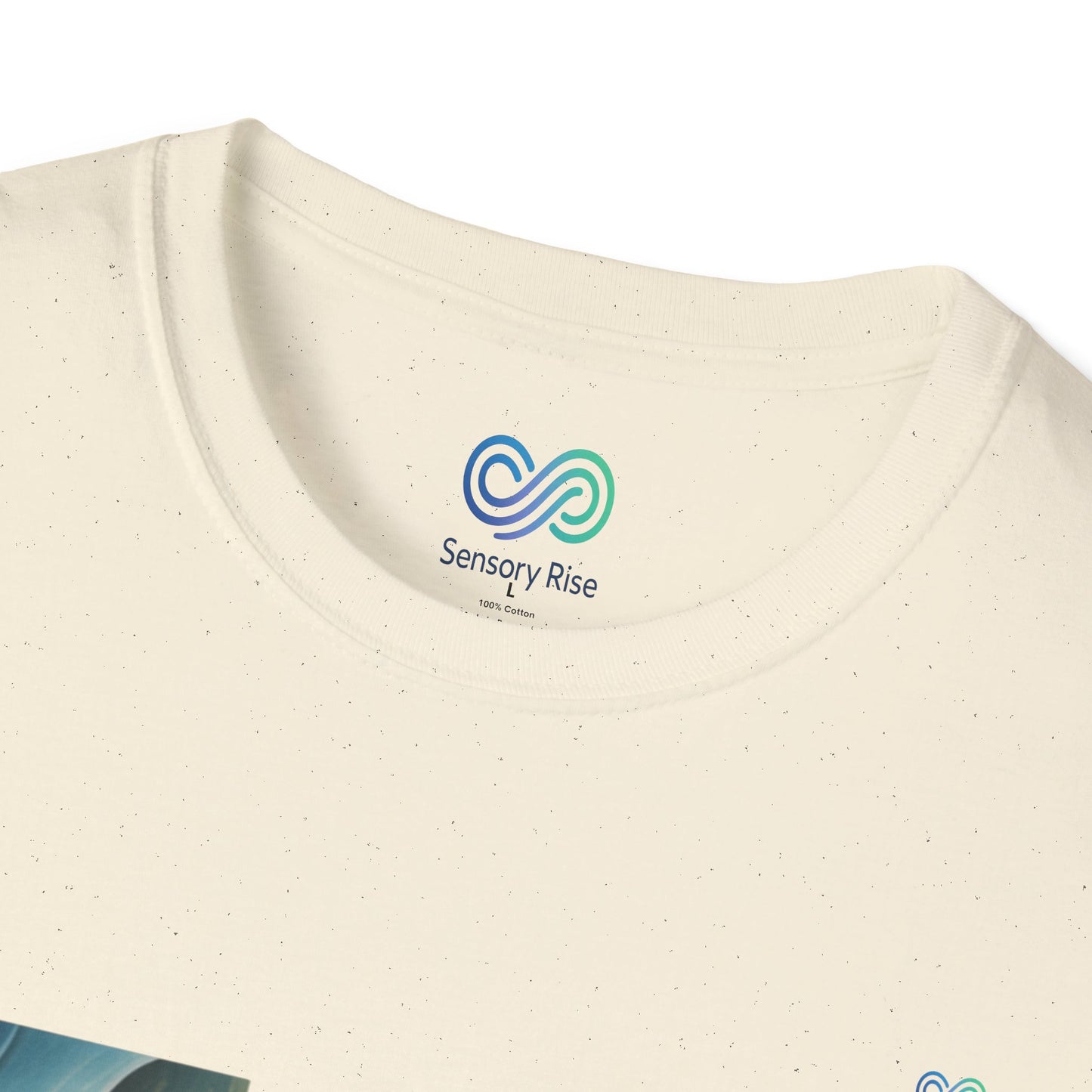 Adult Unisex Tee — “Choose to Understand” Wave Graphic | Soft Blue-Teal Awareness Design by Sensory Rise