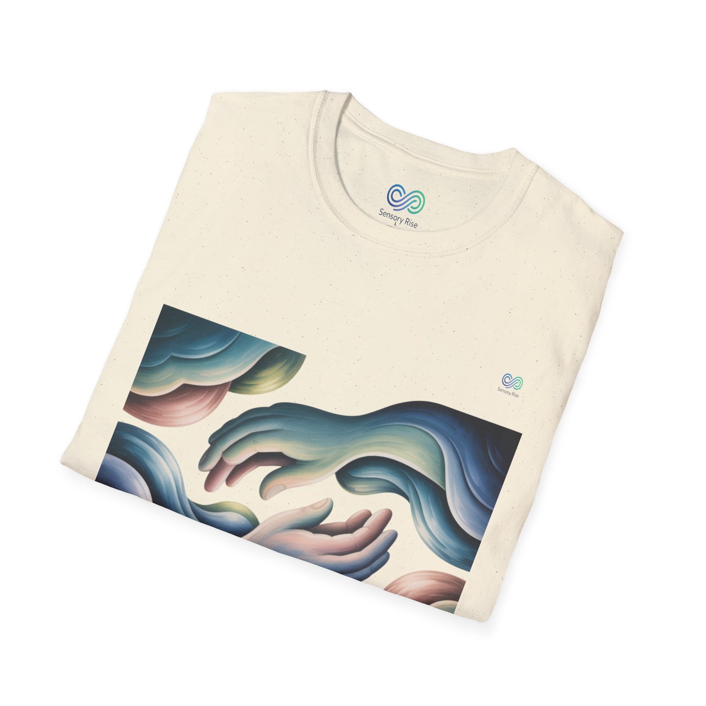 Adult Unisex Tee — “Choose to Understand” Wave Graphic | Soft Blue-Teal Awareness Design by Sensory Rise