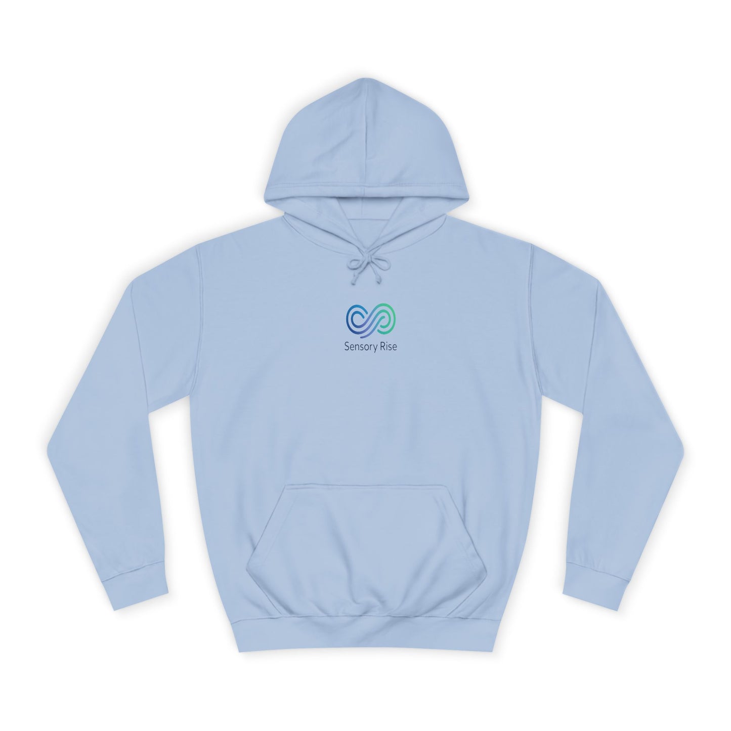 Adult Unisex Hoodie — “Choose to Understand” Wave Graphic | Soft Blue-Teal Awareness Design by Sensory Rise
