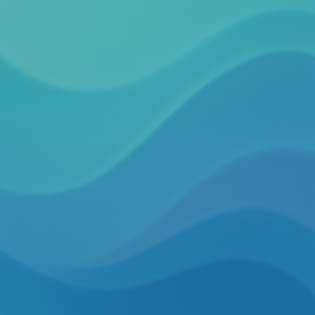 Soft abstract wave background in teal and blue — Sensory Rise brand visual